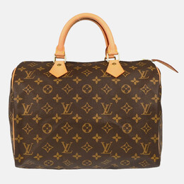 Louis Vuitton: Коричневая сумка  Speedy 30