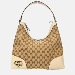 Gucci: Бежевая сумка  GG