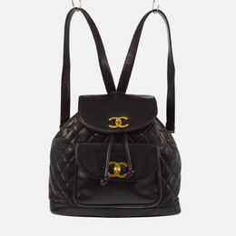 Chanel: Чёрный рюкзак 