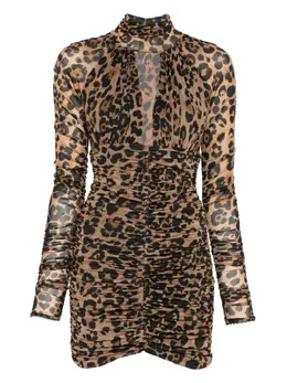 Blumarine: Платье с леопардовым принтом 