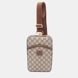 Gucci: Коричневая сумка  Interlocking G
