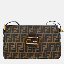 Fendi: Коричневая сумка  Zucca