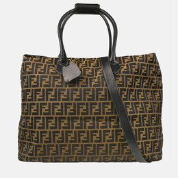 Fendi: Коричневая сумка-шоппер  Zucca