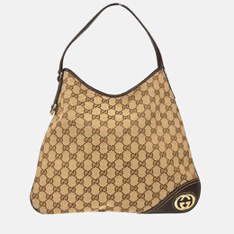 Gucci: Бежевая сумка  GG