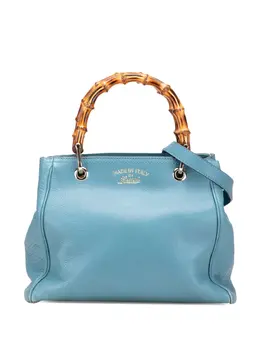 Gucci Pre-Owned: Голубая сумка-шоппер 