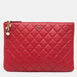 Chanel: Красный клатч 