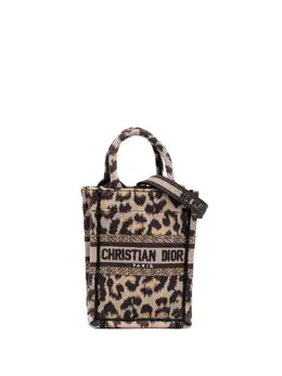 Christian Dior Pre-Owned: Сумка-шоппер с леопардовым принтом 