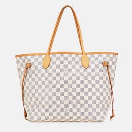 Louis Vuitton: Белая сумка  Neverfull MM