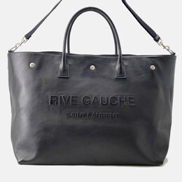 Saint Laurent Paris: Чёрная сумка-шоппер  Rive Gauche