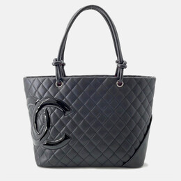 Chanel: Чёрная сумка-шоппер 