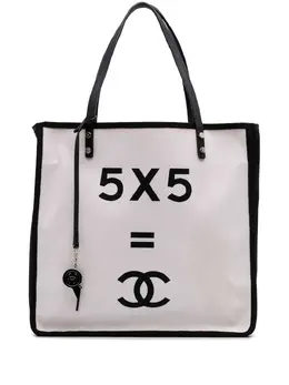 CHANEL Pre-Owned: Белая сумка-шоппер 