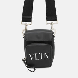Valentino: Чёрная сумка через плечо 
