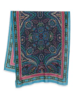 ETRO: Голубой шарф 