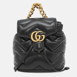 Gucci: Чёрный рюкзак  GG Marmont