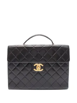 CHANEL Pre-Owned: Чёрный портфель 