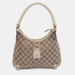 Gucci: Бежевое кольцо  GG