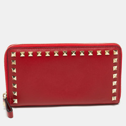Valentino: Красный кошелёк  Rockstud