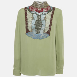 Valentino: Зелёная блуза 