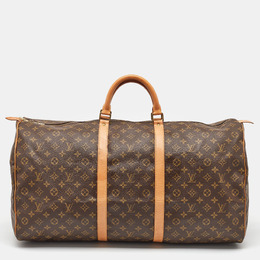 Louis Vuitton: Коричневая сумка  Keepall