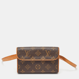 Louis Vuitton: Коричневая поясная сумка  Florentine