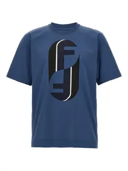 FENDI: Футболка с принтом 
