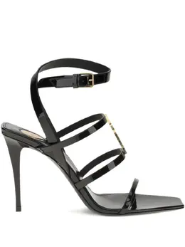 Saint Laurent: Чёрные сандалии  Cassandra