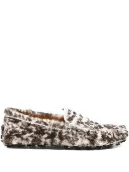Tod's: Белые лоферы  Gommino