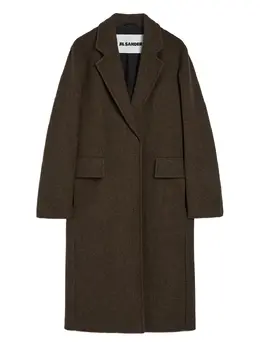 Jil Sander: Коричневое пальто 