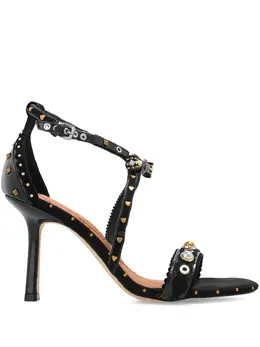 Kurt Geiger London: Чёрные сандалии 