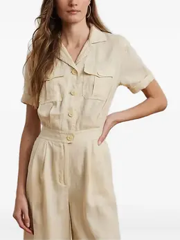 Lauren Ralph Lauren: Бежевый комбинезон 