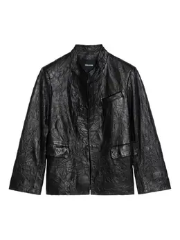 Zadig&Voltaire: Кожаный жакет 