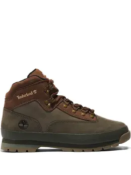 Timberland: Зелёные ботинки 