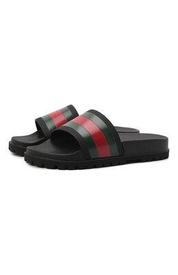 Gucci: Чёрные шлёпанцы 