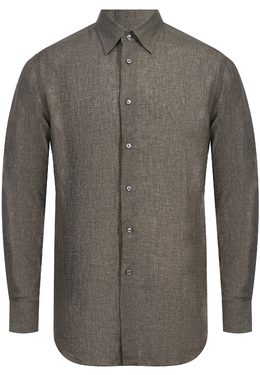 BRIONI: Зелёная рубашка 
