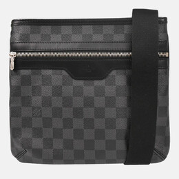 Louis Vuitton: Чёрная сумка через плечо 