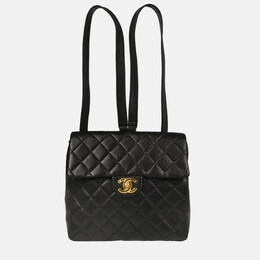 Chanel: Чёрный рюкзак 