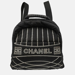 Chanel: Чёрный рюкзак 