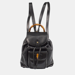 Gucci: Чёрный рюкзак  Bamboo