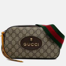 Gucci: Коричневая сумка через плечо  GG Supreme