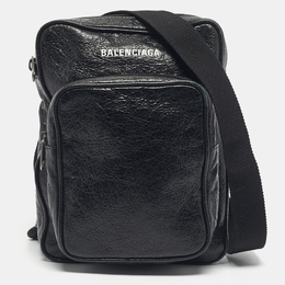 Balenciaga: Чёрная сумка через плечо  Explorer