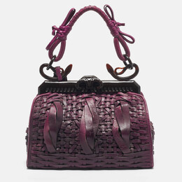 Dior: Фиолетовая сумка 