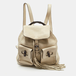 Gucci: Белый рюкзак  Bamboo