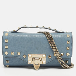 Valentino: Светлая сумка через плечо  Rockstud