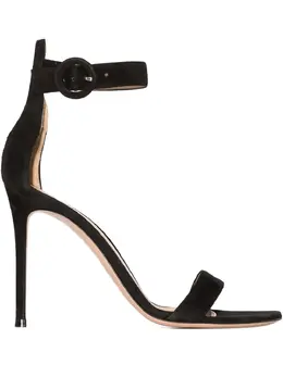Gianvito Rossi: Чёрные сандалии  Portofino