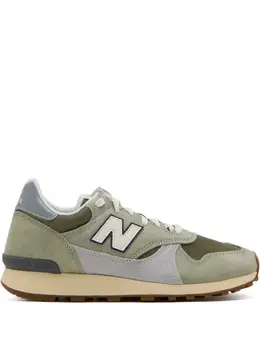 New Balance: Зелёные кроссовки 