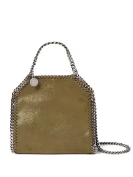 Stella McCartney: Зелёная сумка-шоппер  Falabella