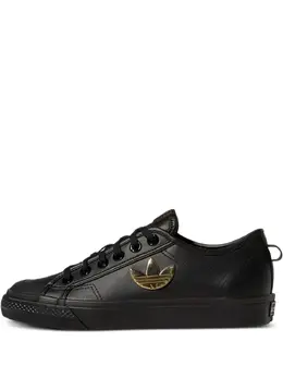 adidas: Чёрные кроссовки  Trefoil