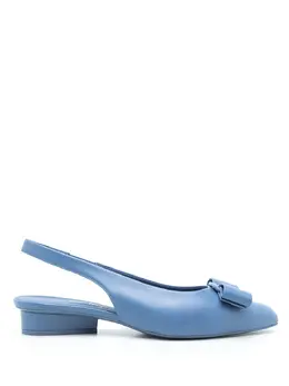 Ferragamo: Голубые туфли  Vara Bow