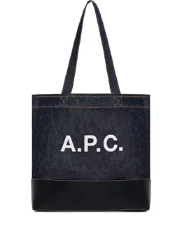 A.P.C.: Синяя сумка-шоппер 