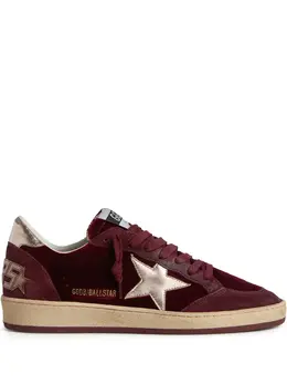 Golden Goose: Бордовые кроссовки  Ball Star